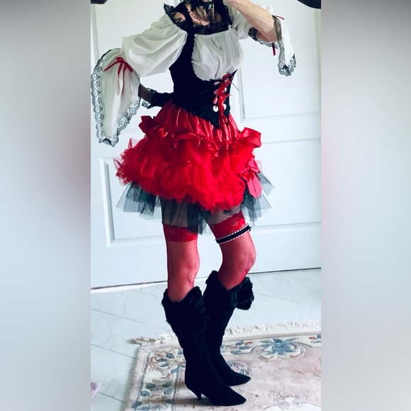 Black, faux,suede corset, Bustiers, vest, with faux white stitching detail szS-M - Picture 16 of 16